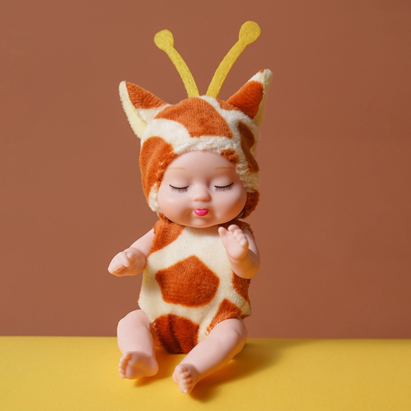 Mary Emulasi Kostum Hewan Baby Doll Realistis Lembut Vinyl Boneka Bayi Baru Lahir Tidur Untuk Boneka Dengan Mata Tertutup Untuk