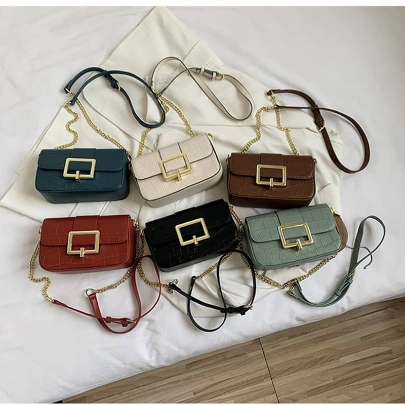 ready cod tas selempang wanita sling bag cod kulit pu import murah terbaru gaya korea