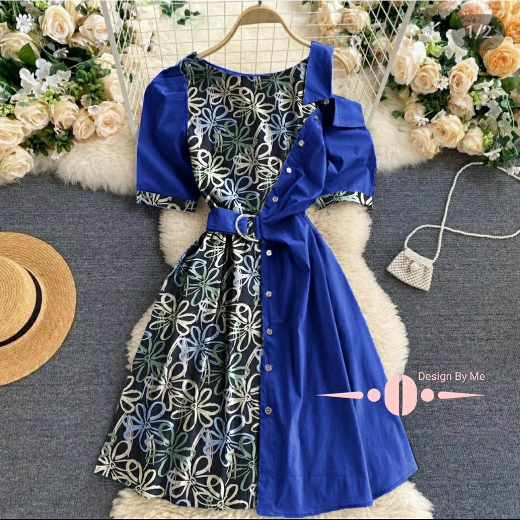 *[MCFK] Dress Beauties / Dress Flower Button Korea / Dress / Dress Casual Wanita / Pakaian Dress Wanita