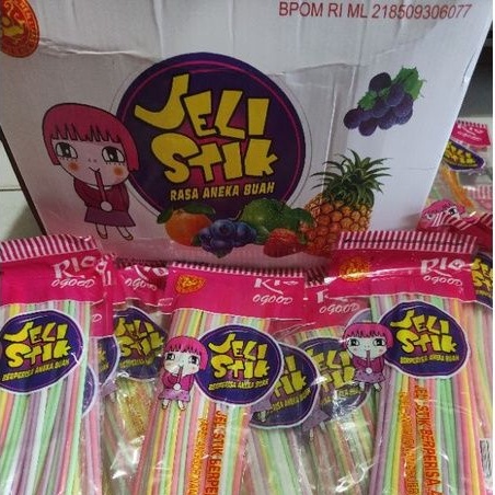 Permen Jelly Stick 50 pcs - Snack - Aneka Rasa - Buah - Permen Jadul