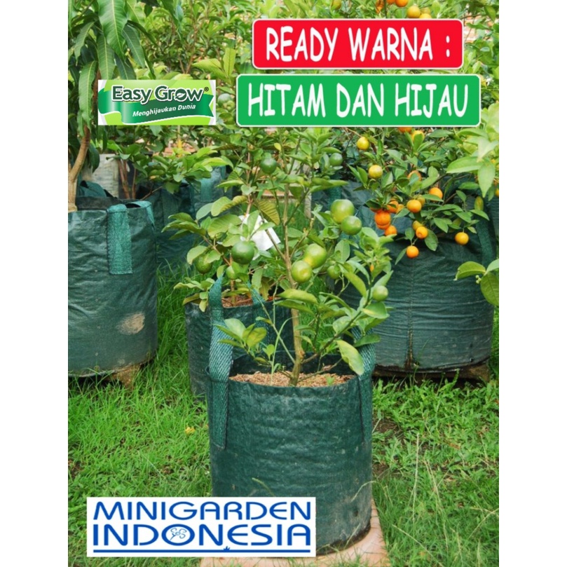 Planter bag 30 Liter EASY GROW planterbag 30liter easygrow kantong Pot polybag semai benih bibit Tanaman bunga sayuran buah planter bag