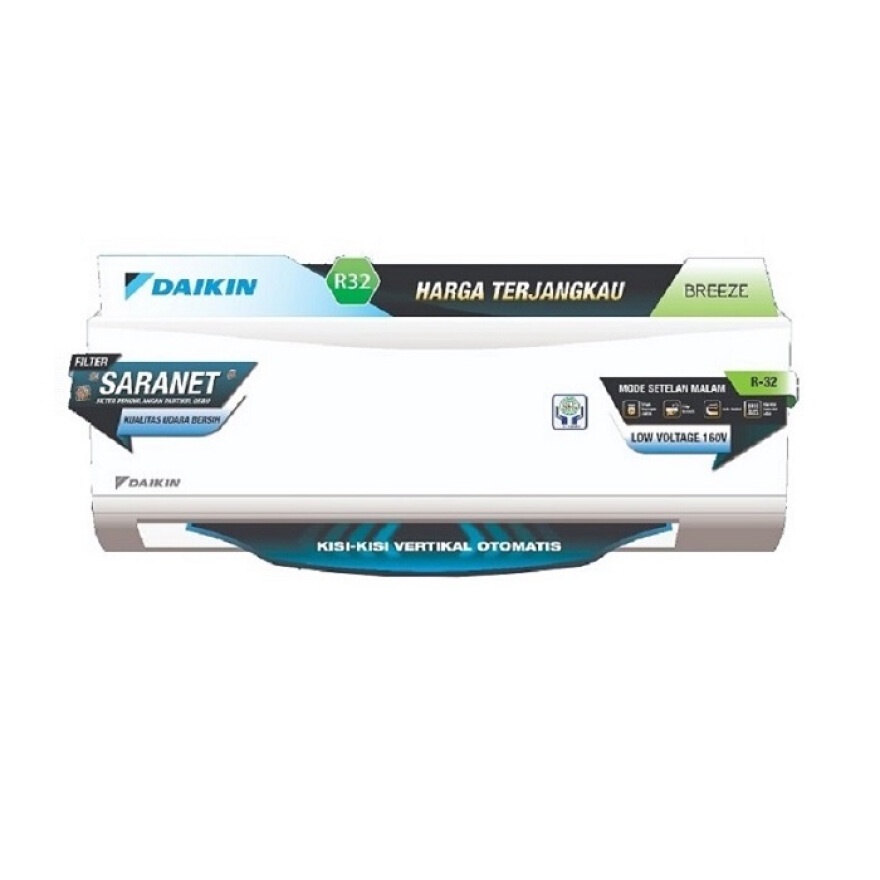 AC DAIKIN STANDARD 1/2 PK STP15AV14 SUPER FAST COOLING R32 MALAYSIA BREEZE SERIES GRATIS PEMASANGAN AREA TANGERANG