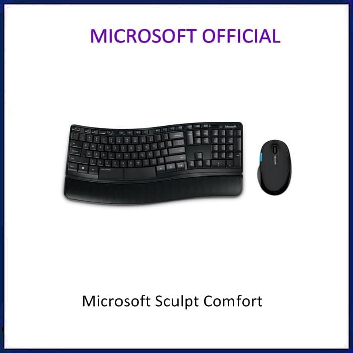 Microsoft Sculpt Comfort Desktop Wireless Keyboard Mouse L3V-00027 MURAH