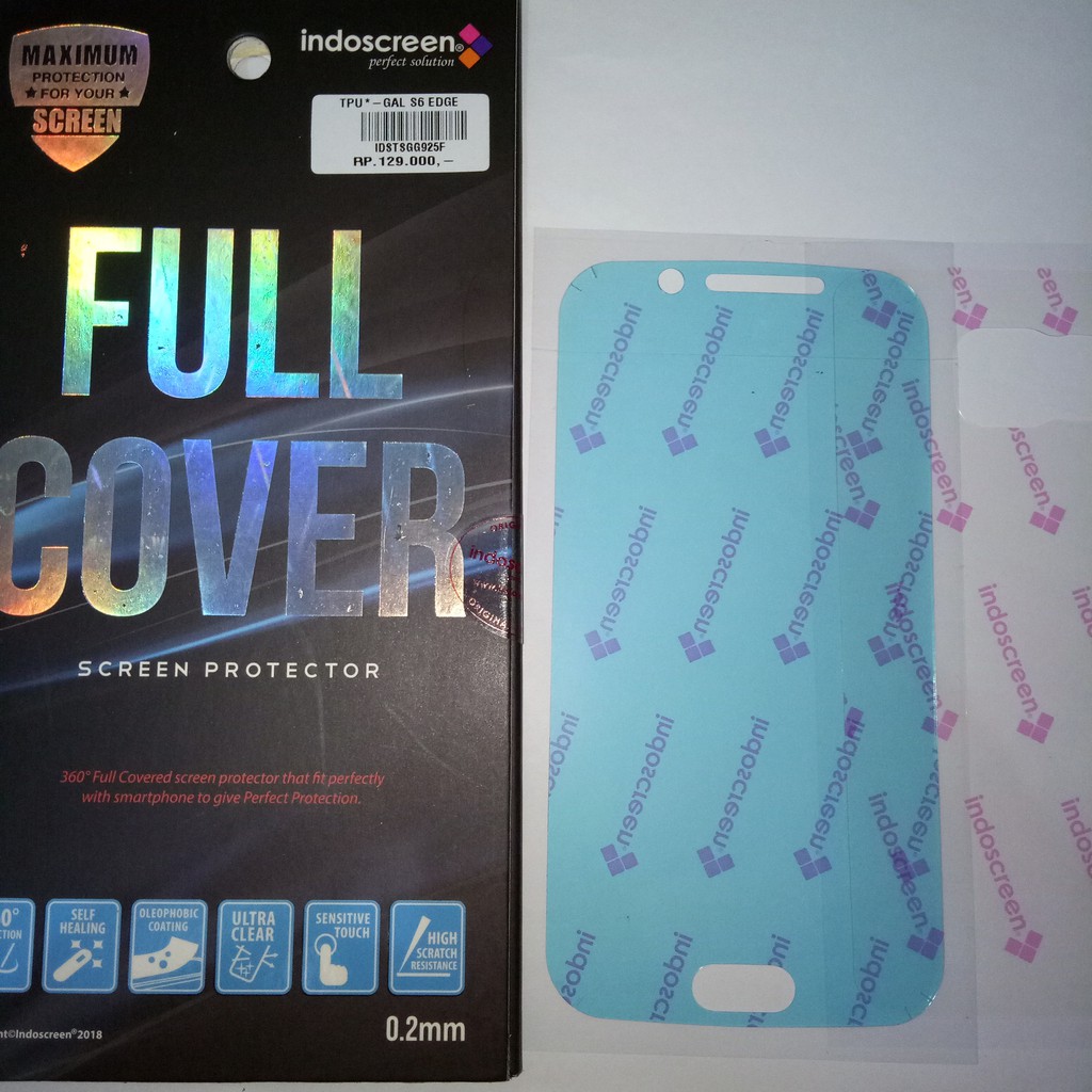 Anti gores full samsung S6 edge screen protector indoscreen full cover