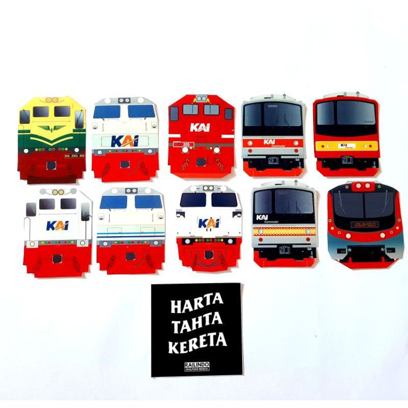 Jual Stiker Koleksi Kereta Api Indonesia Train Series Indonesia