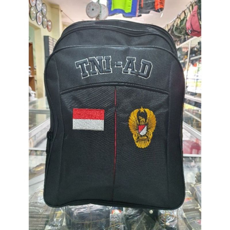 tas multi laptop TNI AD | tas besar | tas tebal | tas untuk Laptop Hitam | Tas gunung