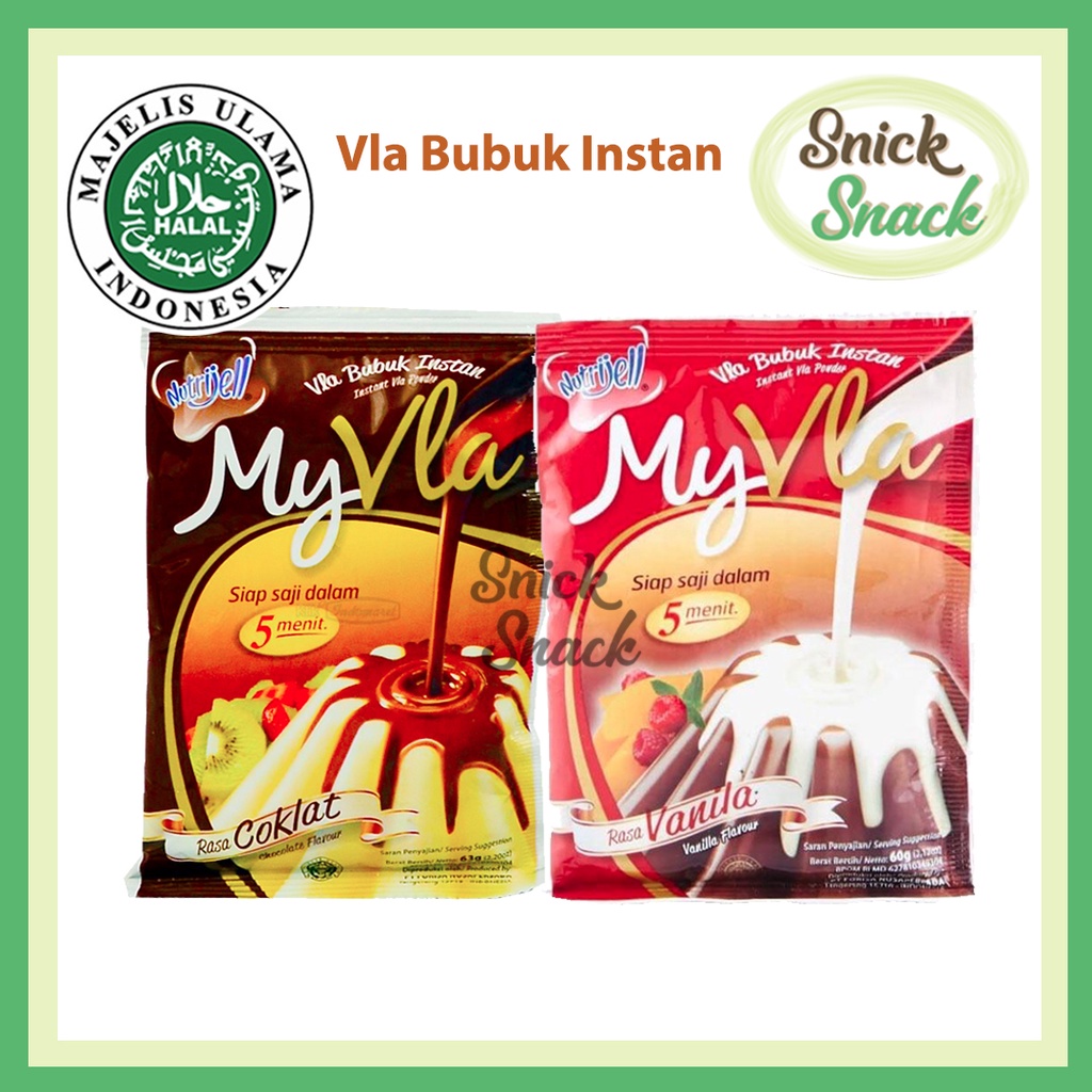 

Nutrijell My Vla Vanilla dan MyVla Chocolate Fla Bubuk Instan