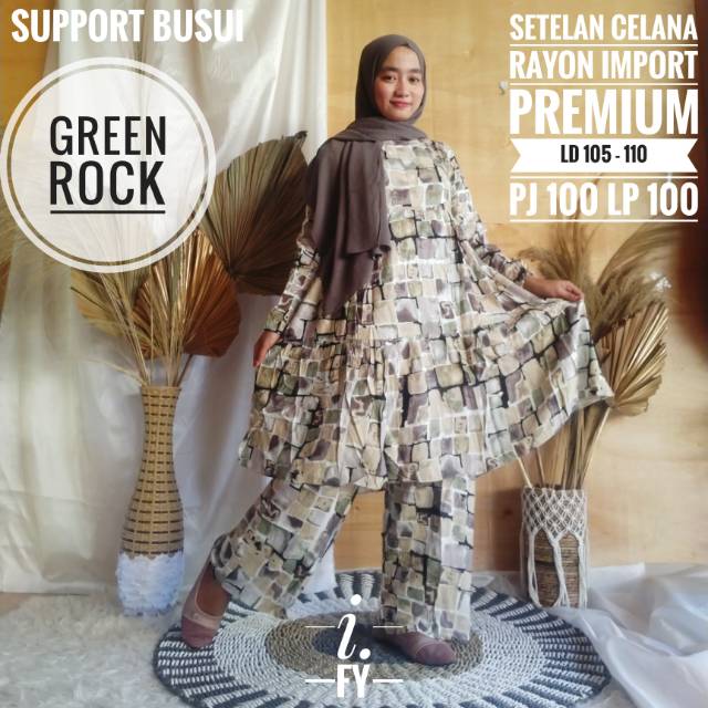 SET BAJU WANITA SETELAN ATASAN BAWAHAN TUNIK CELANA KATUN RAYON VISCOSE IMPORT ADEM PREMIUM BUSUI