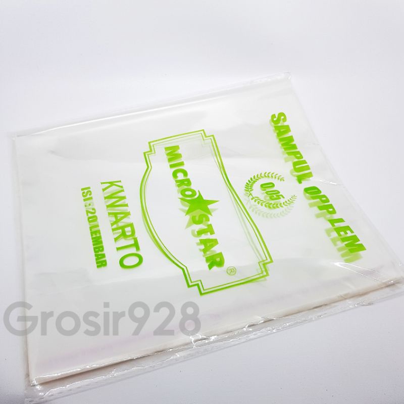 Jual Sampul Plastik / OPP Lem Kwarto Microstar 0,05 (20 lembar