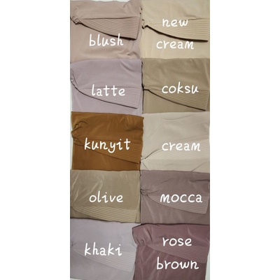 Jilbab Instan Jersey korea hijab jersey karet dagu By Miftah Collection Part 1-2