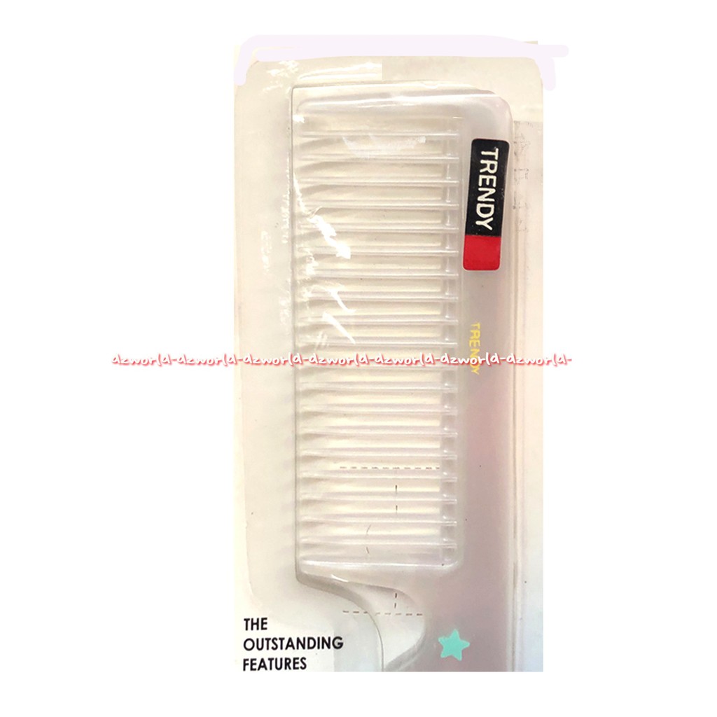 Trendy Hi-Comb White Sisir Pendek Dengan Pegangan Putih