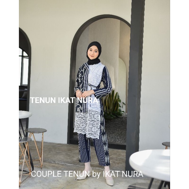 Baju Tenun Set Naura Brokat &amp; Kemeja Full Tenun