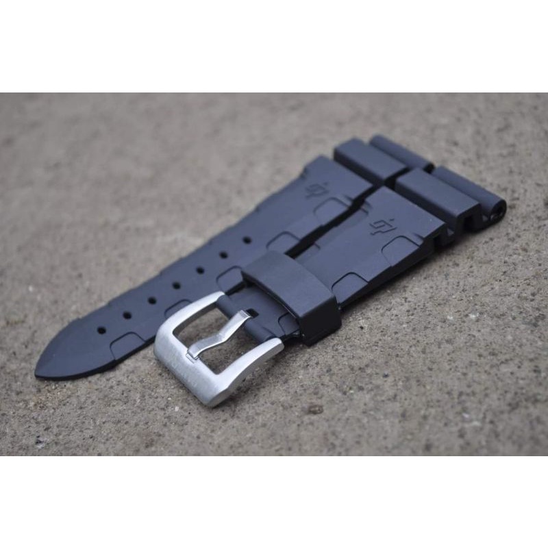 SATRAP TALI JAM TANGAN PANERAI ACCORDION 24MM RUBBER PANERAI 24MM WATCH BEND PREMIUM HITAM TERLARIS