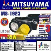 senter kepala LED putih kuning Mitsuyama MS-1923