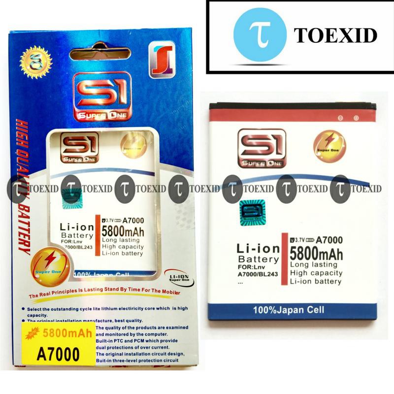 Baterai Lenovo A7000 / K3 Note / K50 / T5 BL243 - Batre Batrai Double Power - Super One Original
