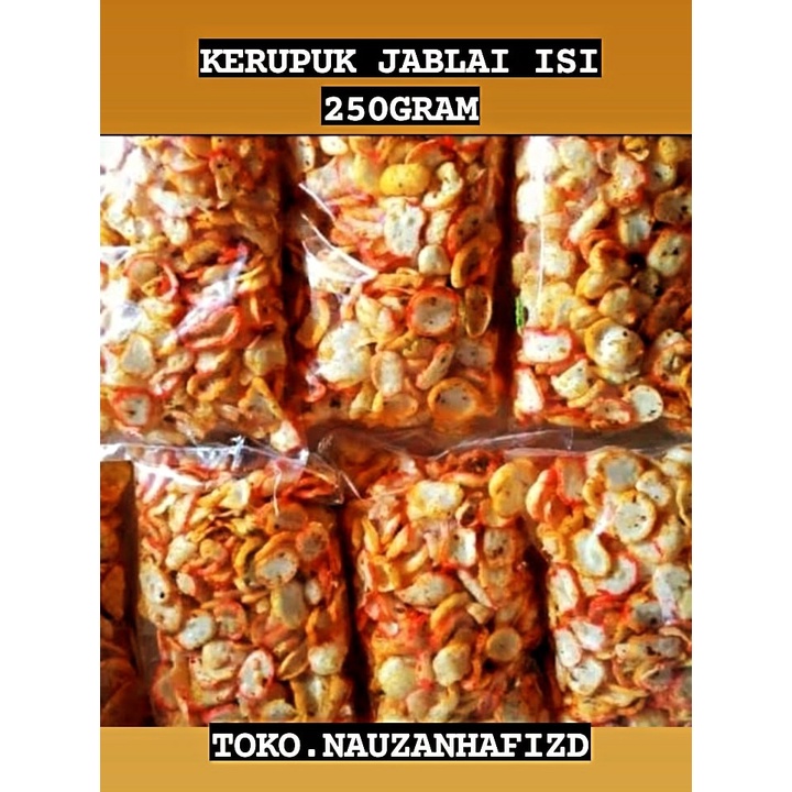 

KERUPUK JABLAI PEDAS GURIH ASIN RENYAH JAJANAN JADOEL ISI 25GRAM