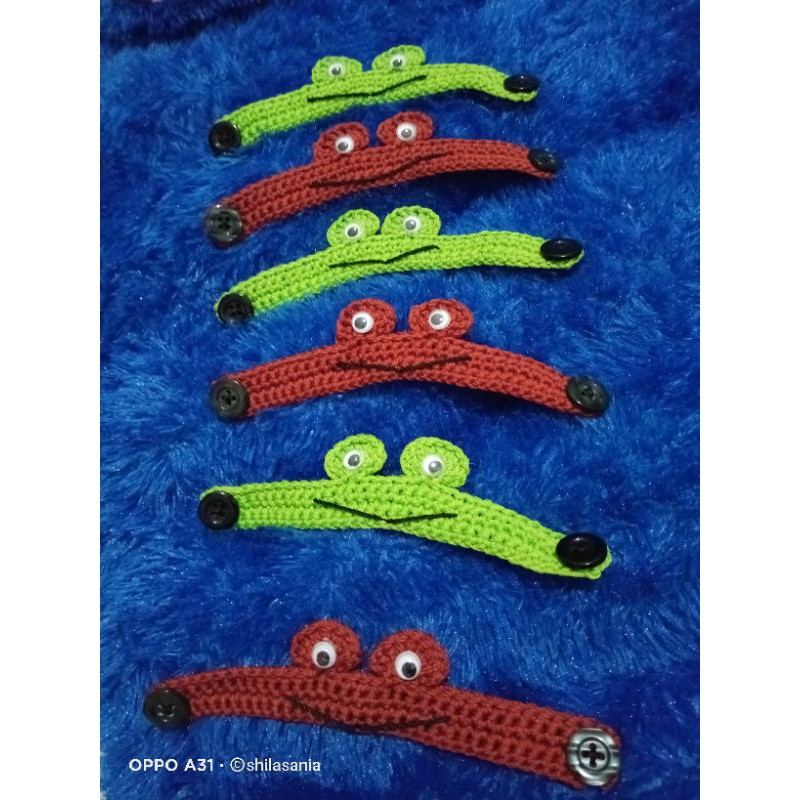 Konektor masker anak/konektor rajut little cutie frog