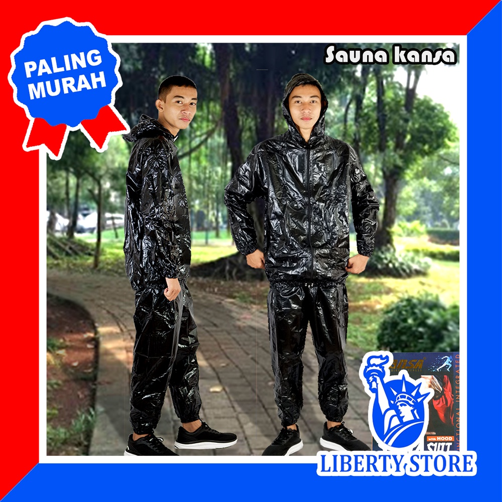 Setelan Sauna Suit Pembakar Lemak Jaket + Celana Original KANSA