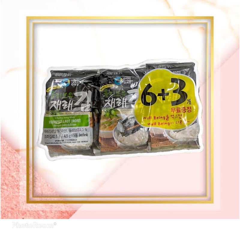 

Rumput Laut Olive Oil Korea Chung Jung One 6+3