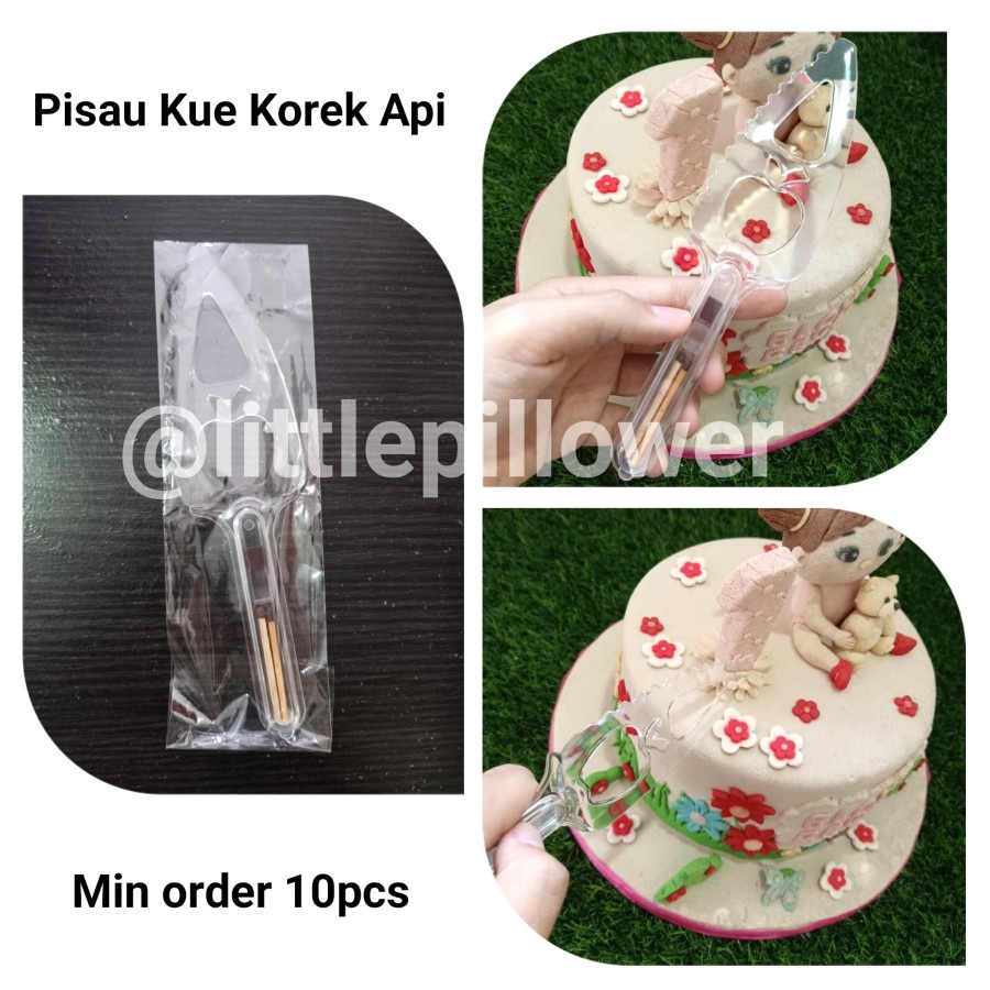 LPD(Isi 10pcs - PISAU KUE) Pisau Kue Korek Api/Pisau Kue Tart/Pisau Kue Bolu