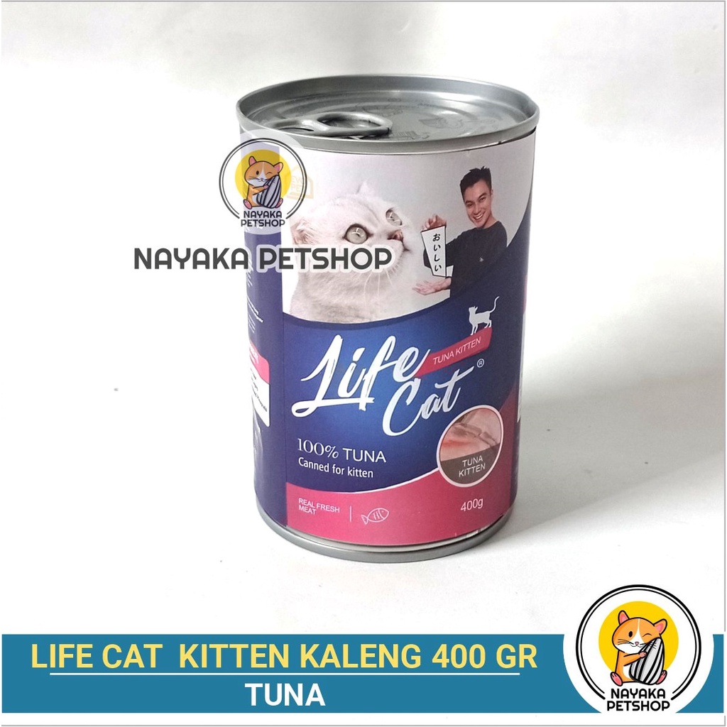 Life Cat Kaleng Kitten Tuna 400 gr Makanan Anak Kucing Basah Pakan Cat Wet Food