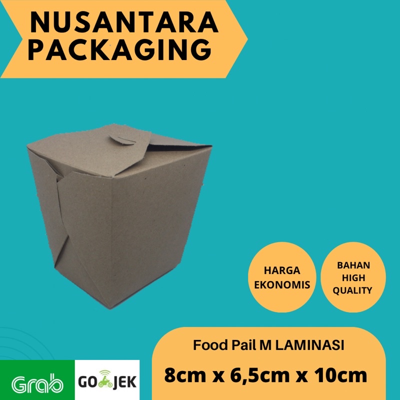

Food Pail M - Rice box - Noodle box kraft size M FULL LAMINASI - Medium