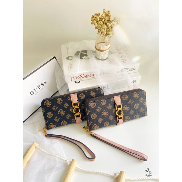 GUESS - [ORIGINAL 1000%] BRIANA SLG LARGE ZIP AROUND DOMPET WANITA KEKINIAN GUESS ORIGINAL COUNTER (