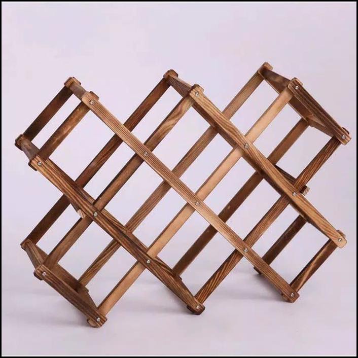 Terbatas - Rak Susun Wine/ Wine Rack Holder - Wood Rack 10