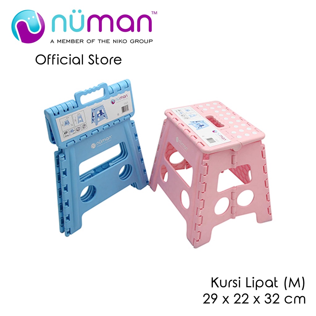 Numan - Kursi Bangku Lipat Plastik M Tinggi 32 cm