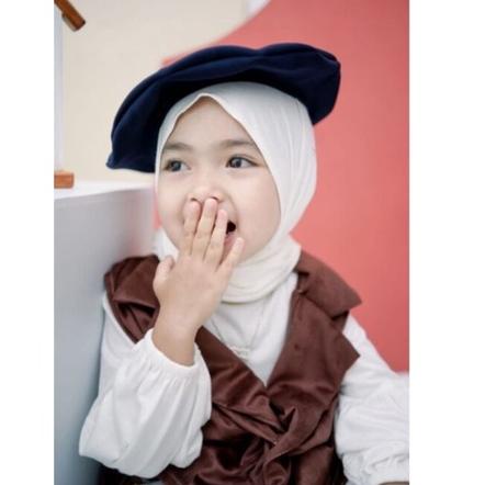 Ready Now.. TOPI BARET HIJAB BAYI ANAK WANITA CEWE PEREMPUAN GAYA FASHION KOREA TOPI HIJAB ANAK TERM