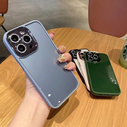 Case Kristal Transparan Dengan Lensa Film Untuk iPhone 14 Pro Max 11 12 Pro Max 13 Pro Max