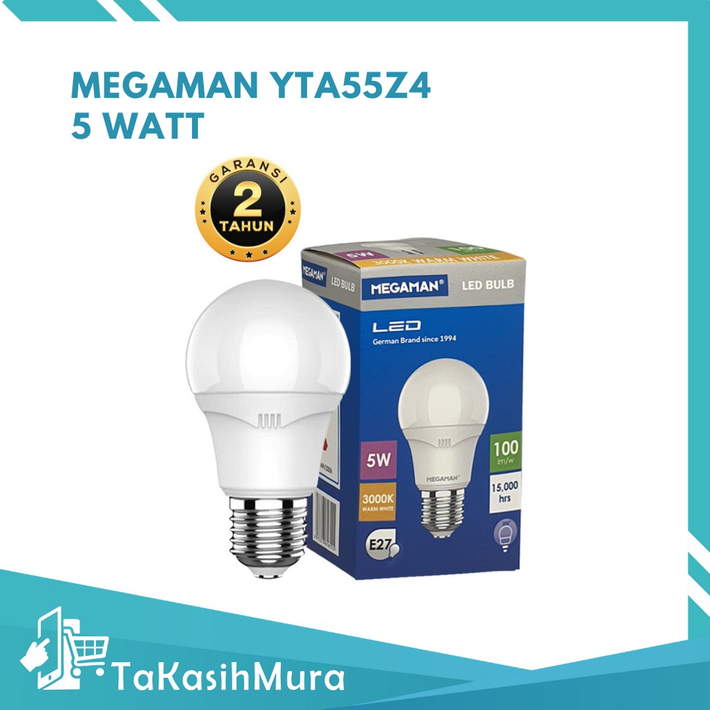 Megaman A-Bulb YTA55Z4 5W 170-240V Lampu Bulb Megaman Bohlam 5 Watt - 3000k