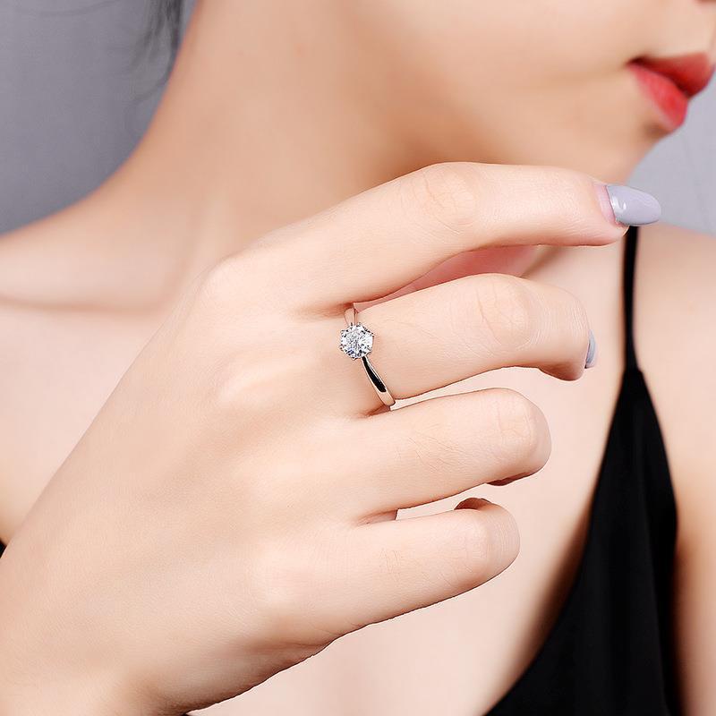 Cincin Sterling Silver 925 Dengan Cubic Zirconia Untuk Wanita