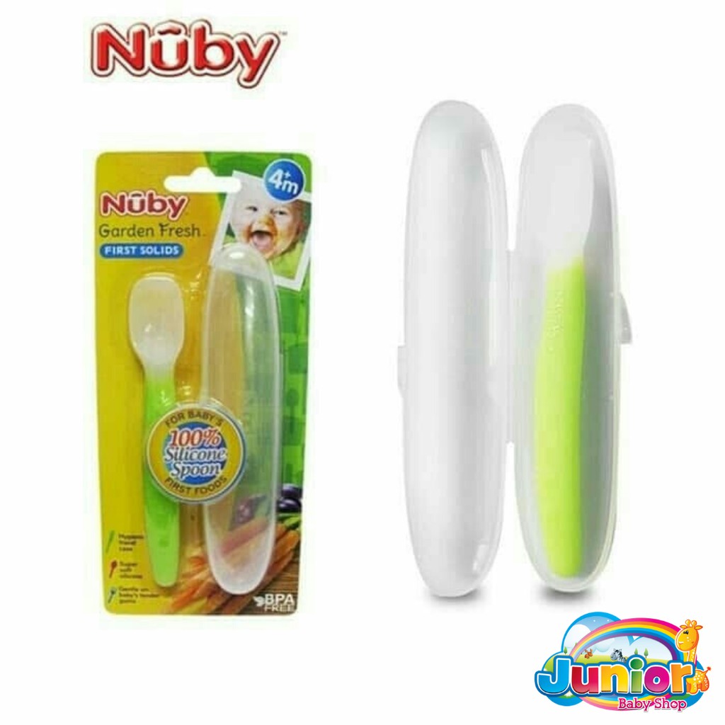 Nuby Garden Fresh Silicone Spoon With Case