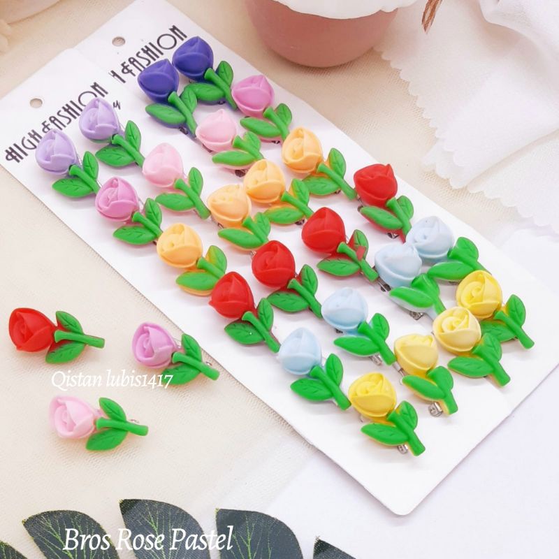 Bros Rose Pastel Kemasan 6pcs