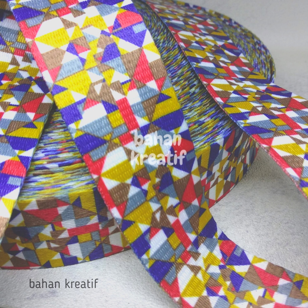 Per Roll - Bisban Tas Motif 4cm Webbing Tali Strap Tas