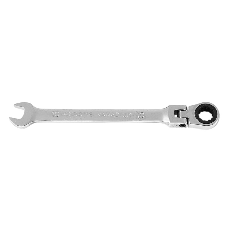 Color : Silver CHENJIAO Wrench 17mm Tubing Ratchet Wrench 180 Degree Adjustable Head Adjustable Wrench Double-Ended Open End Ratchet Wrench 