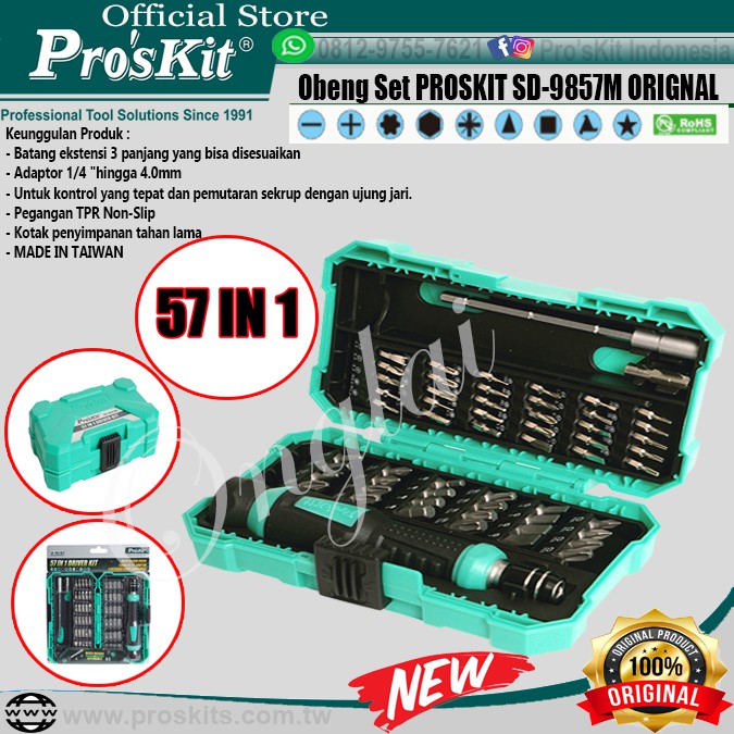 OBENG SET PRO'SKIT SD-9857M ORIGINAL