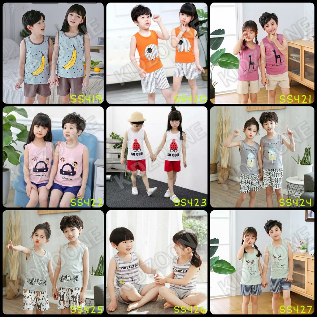 Setelan Singlet Anak Unisex Murah Impor | Shopee Indonesia