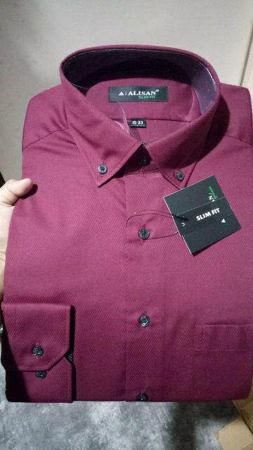 Kemeja Alisan Panjang Corak Reguler & Slimfit 14,5 - 16