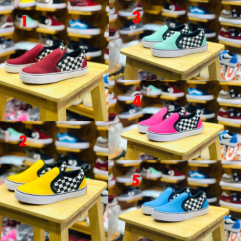 Sepatu Vans Slip On Anak Cowok Cewek suide