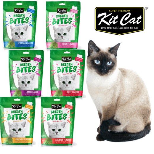 Snack Kucing KIT CAT - Breath Bites 60 gram / Cemilan / Cat Food Murah