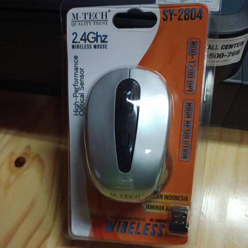 Mouse Wireless M-TECH Original Free Baterai