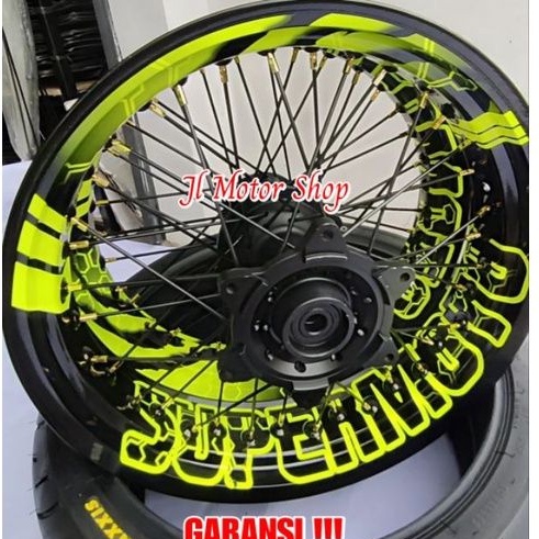 VELG SUPERMOTO SUPER MOTO HONDA CRF 150 CRF150 L KLX D-TRACKER 150 KLX150 WR155 WR 155 CUSTOM TULISAN SUPERMOTO VELG PROTECH