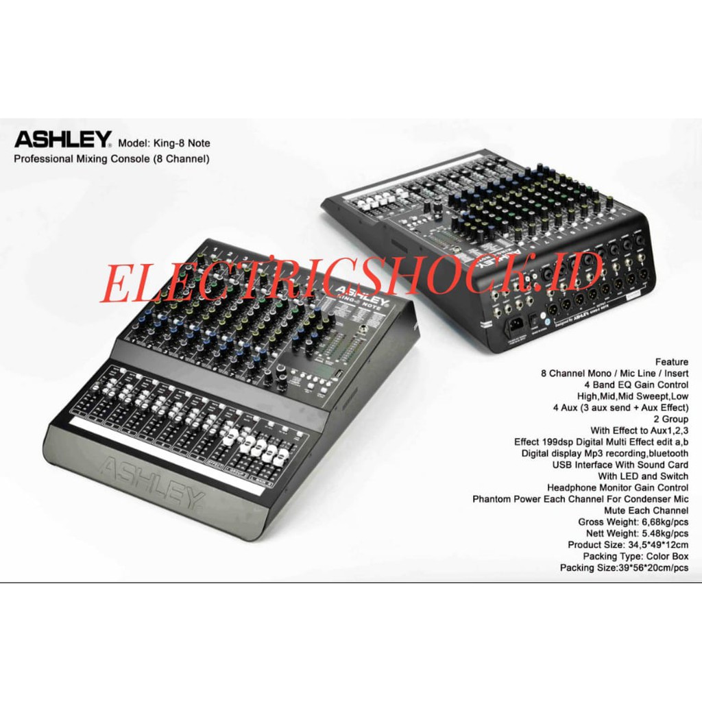 MIXER AUDIO ASHLEY KING 8 NOTE / KING 8NOTE ORIGINAL NEW