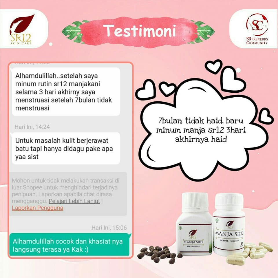 Manja SR12 - Manjakani Aceh Manja Butir dan Kapsul - Obat Keputihan Herbal dan Perapat Miss V - Mengurangi Gatal Gatal dan Bau Tidak Sedap