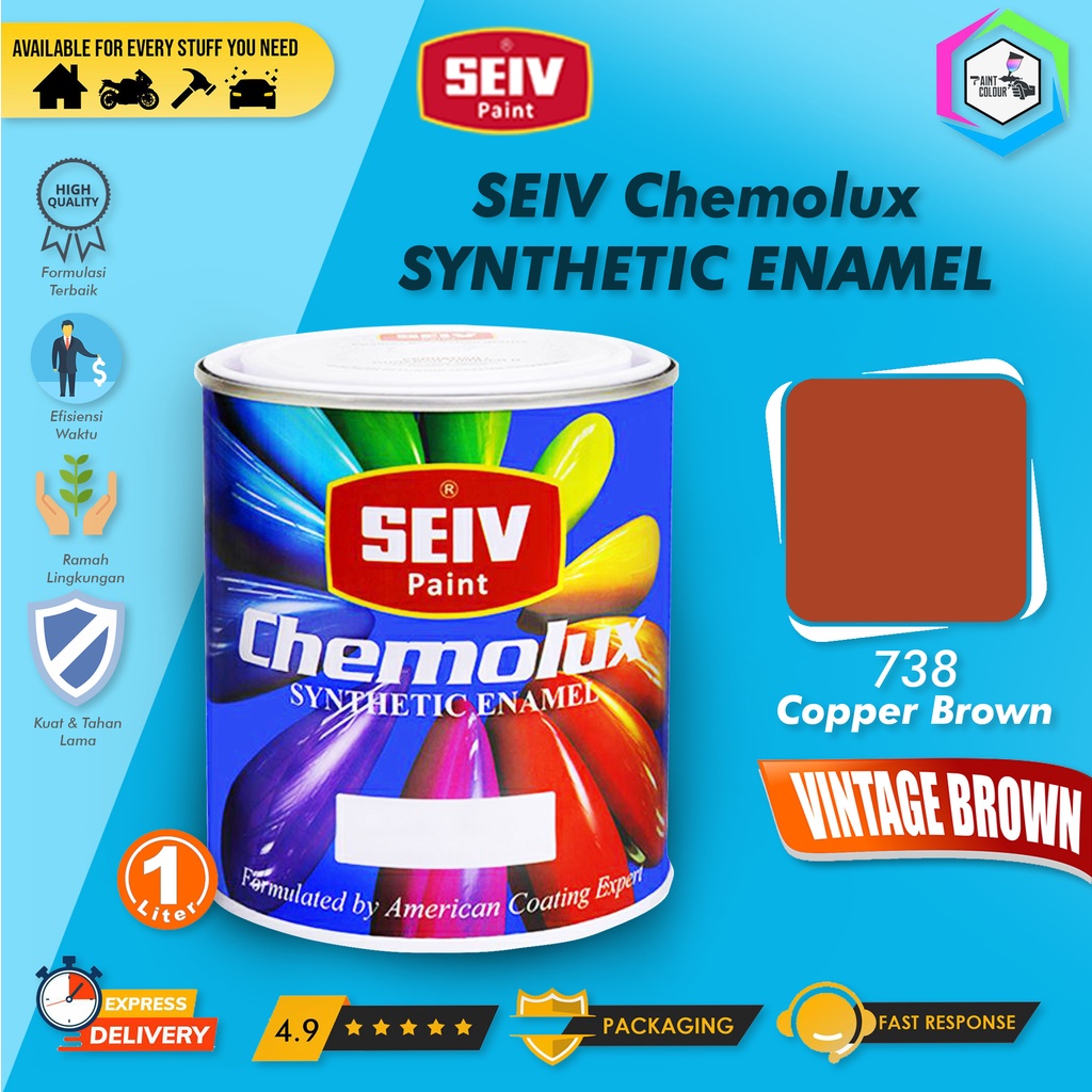 CAT BESI KAYU SEIV CHEMOLUX SUPER 738 Copper Brown