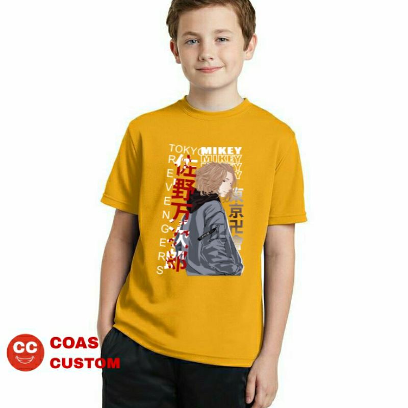 Kaos tokyo revengers mikey kaos anak bahan premium