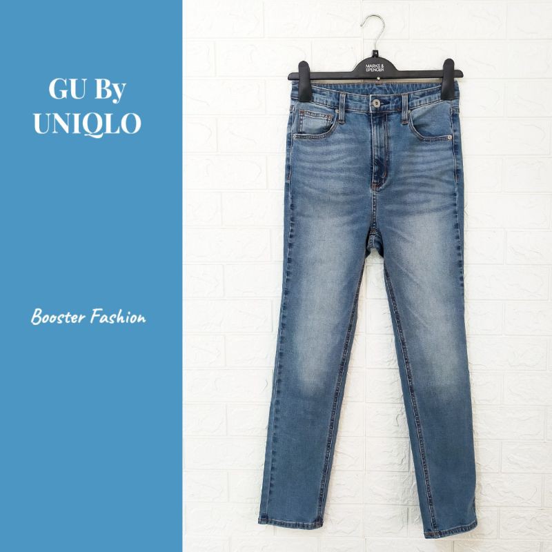 GU By UNIQLO HIGH WAIST JEANS ORIGINAL 316848 SIZE 28-29