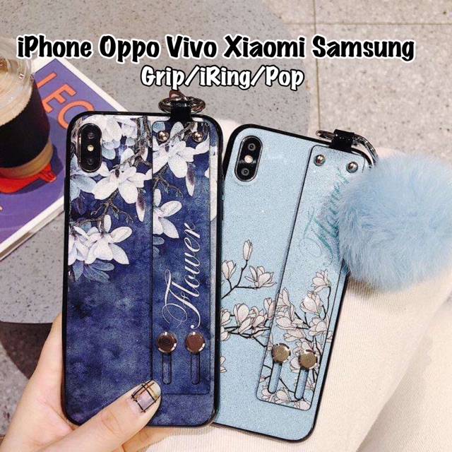 Flower Case iPhone Oppo Vivo Xiaomi Samsung J2 Pro J2 J5 J7 Prime Realme 7 6 5 3 2 Pro Oppo A52 A31